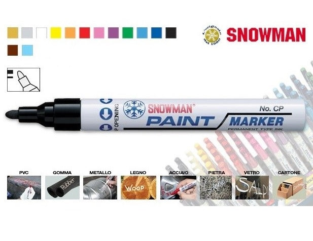 Paint Marker Blu Snowman