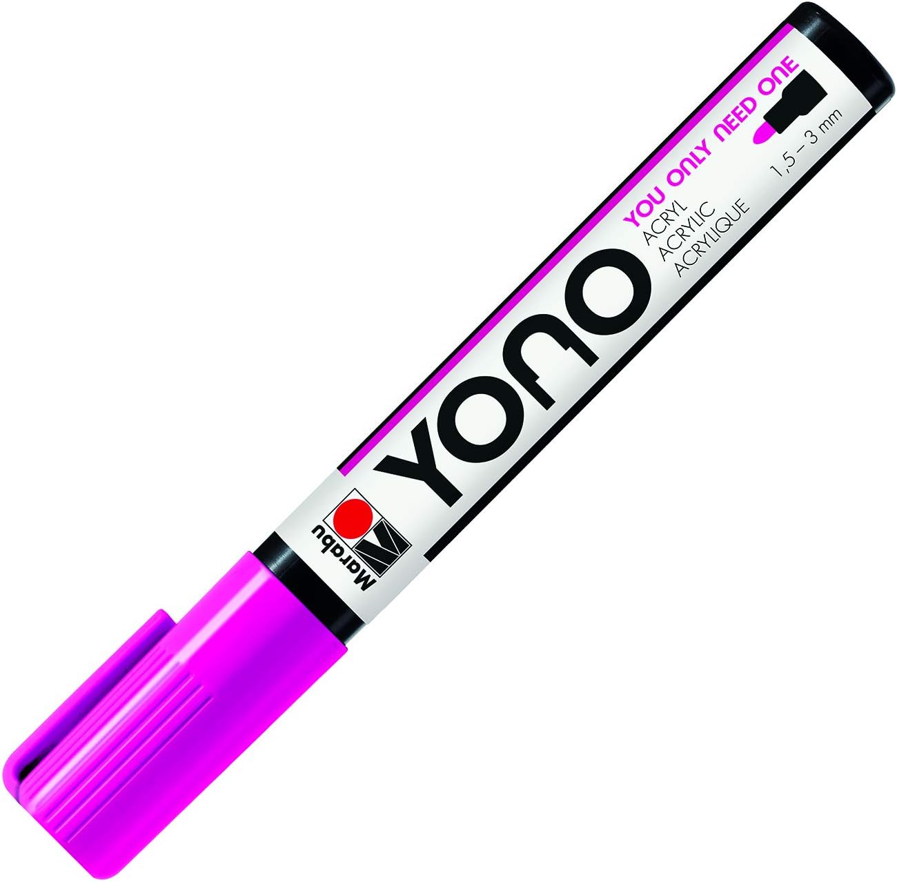 Pennarello Yono Marker Neon Rosa 1,5-3 Mm Marabu