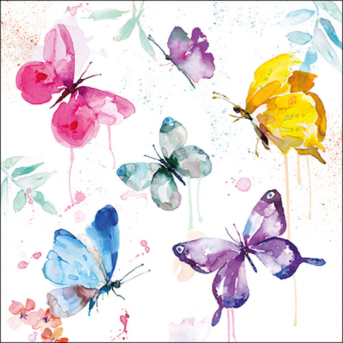 Set 20 Tovaglioli 33x33 Cm Butterfly Collection