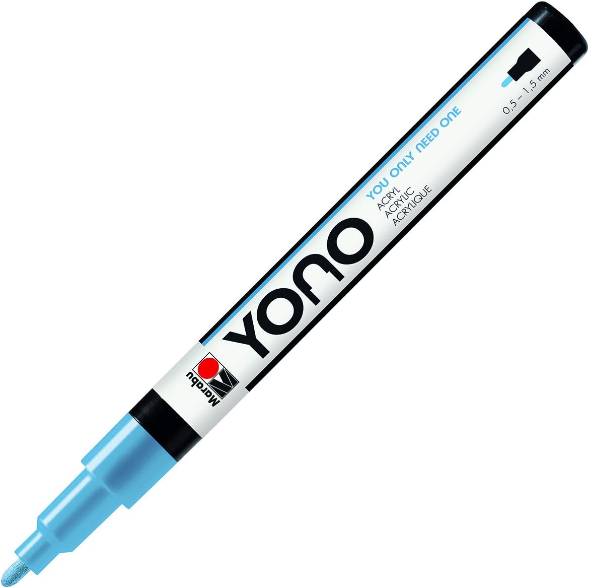 Pennarello Yono Marker Azzurro 0,5-1,5 Mm Marabu