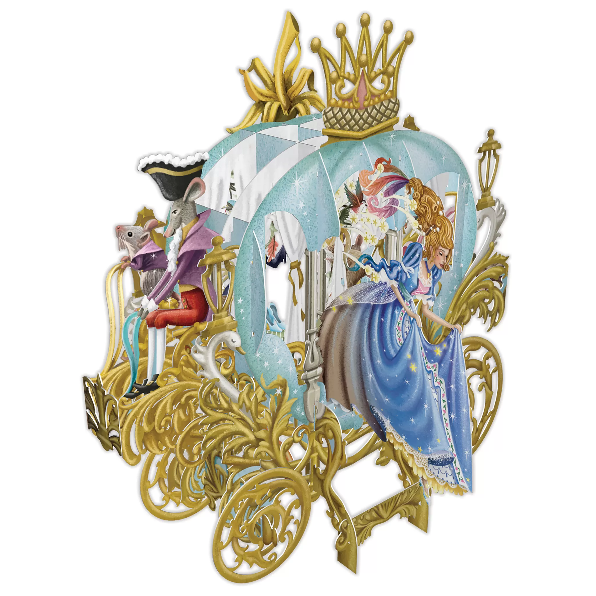 Biglietto Auguri 3d Cinderella's Carriage