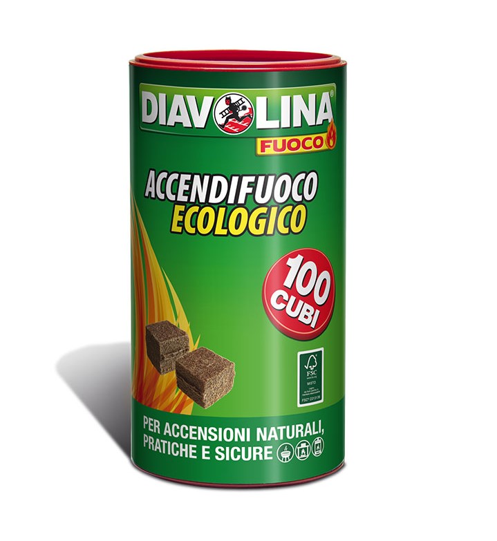Diavolina 100 Accendifuoco Ecologico