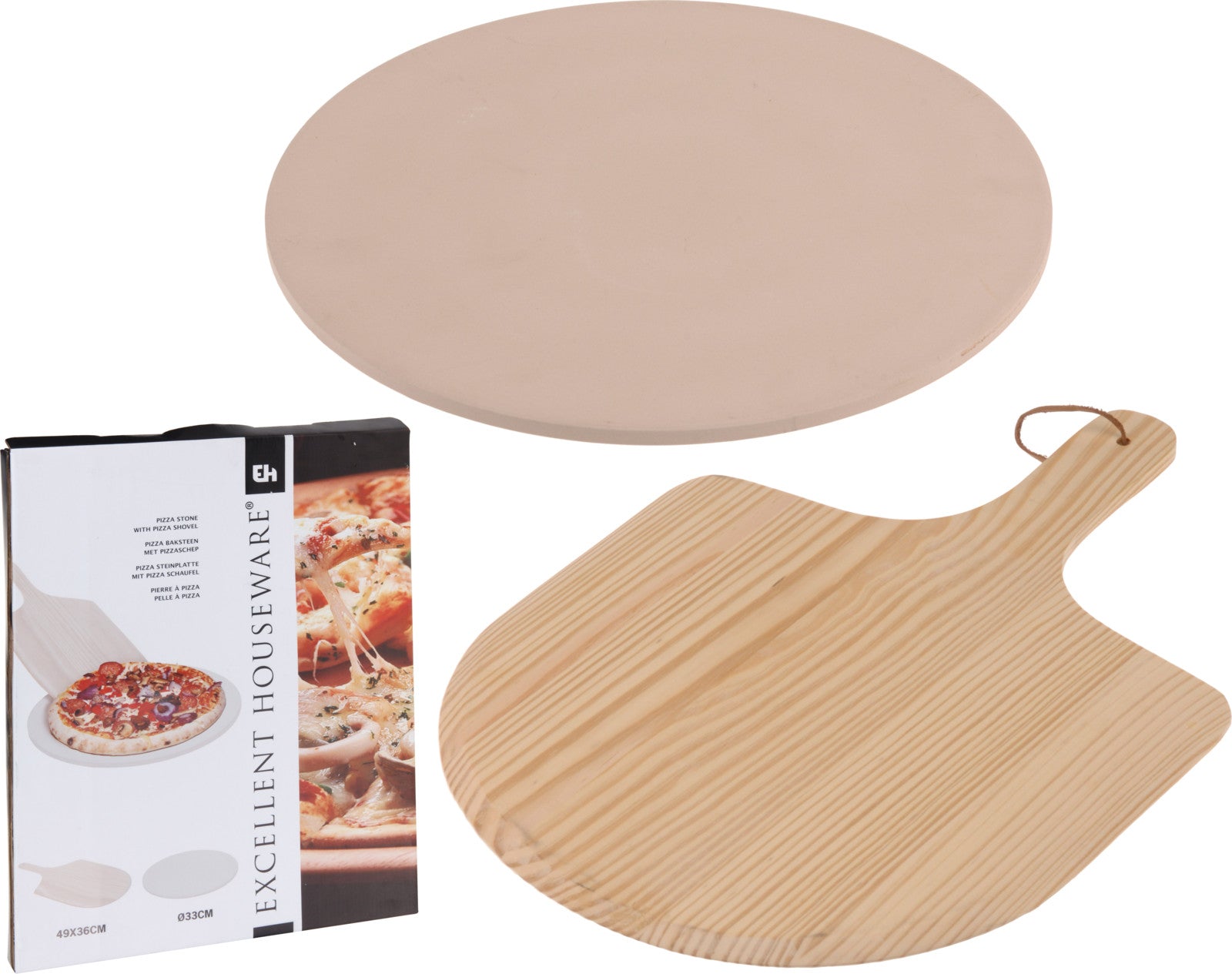 Set Pizza Pietra E Tagliere 28 Cm