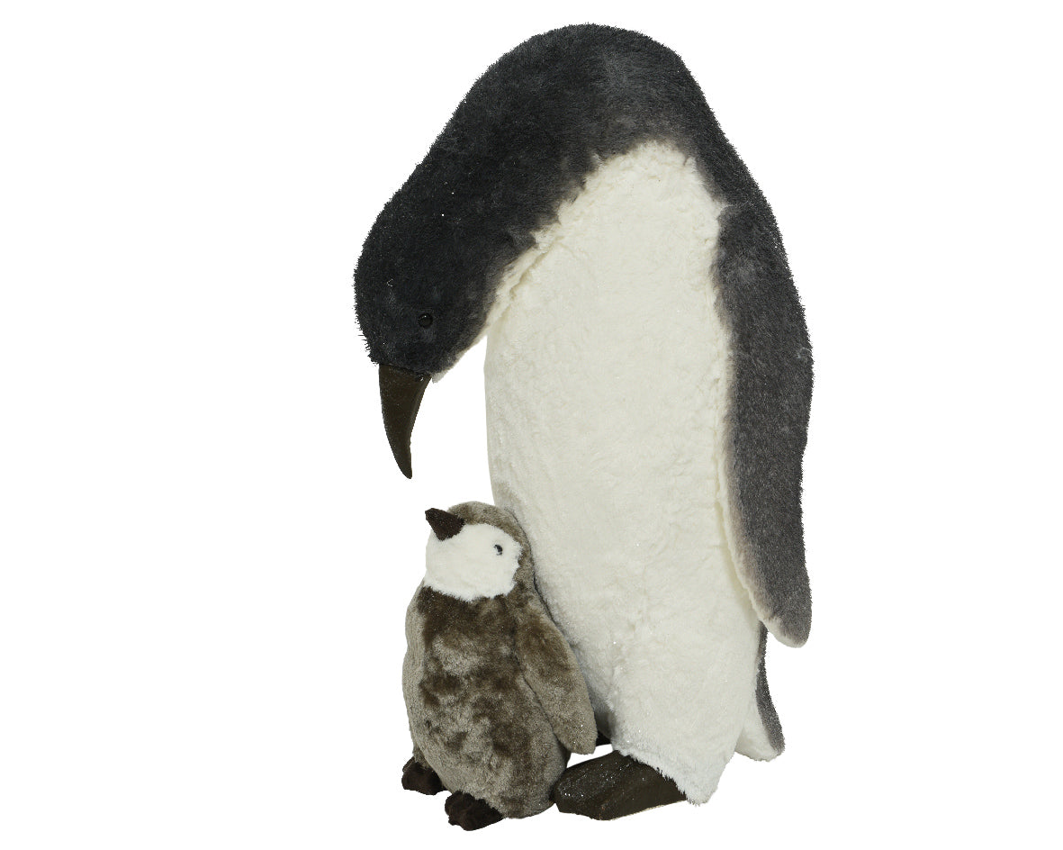 Pinguino Con Bimbo Glitter 30X43X70