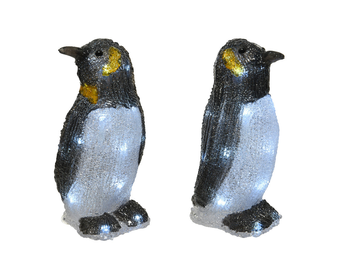 Pinguino Luminoso 11X13X20 Cm 40 Led Luce Fredda