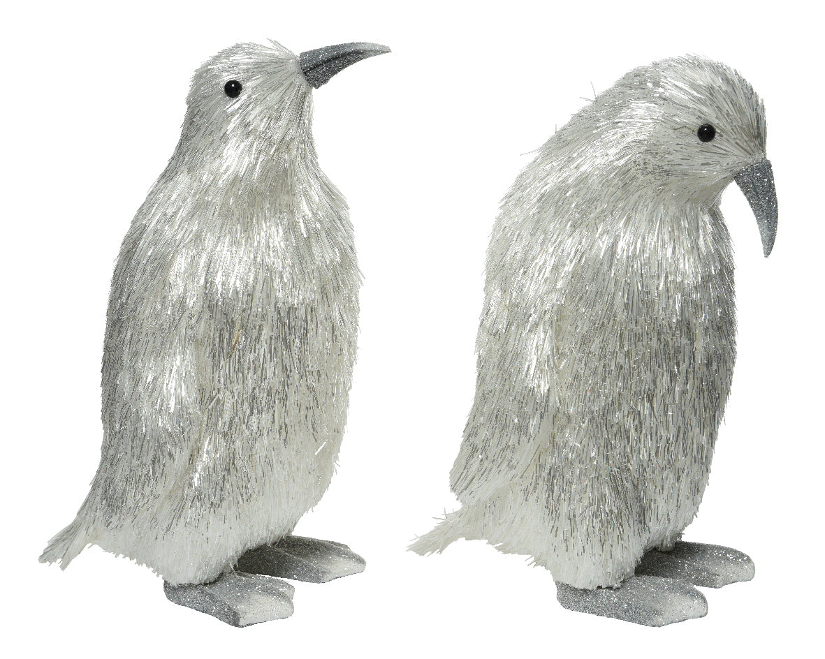 Pinguino Bianco Silver 20X25X33 Cm