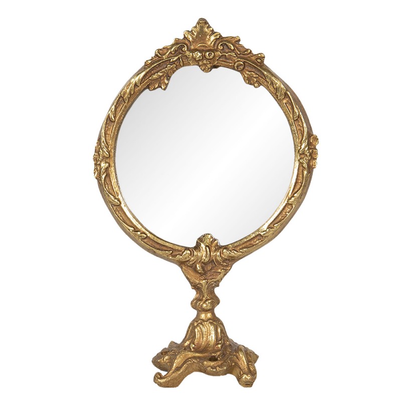 Specchio Da Tavolo Barocco Oro 12X6X19 Cm